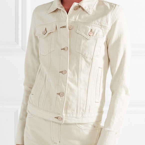 J Brand Cream Denim Jacket - Picture 1 of 8